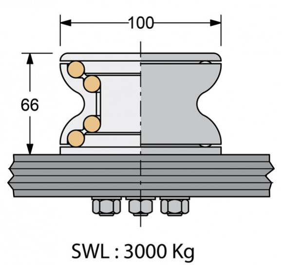 ANTAL Réa plat pont tulip 100 mm